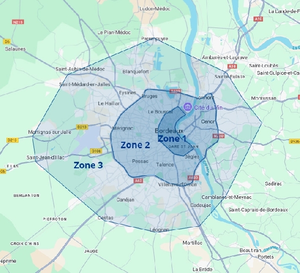 Zones tarifaires 